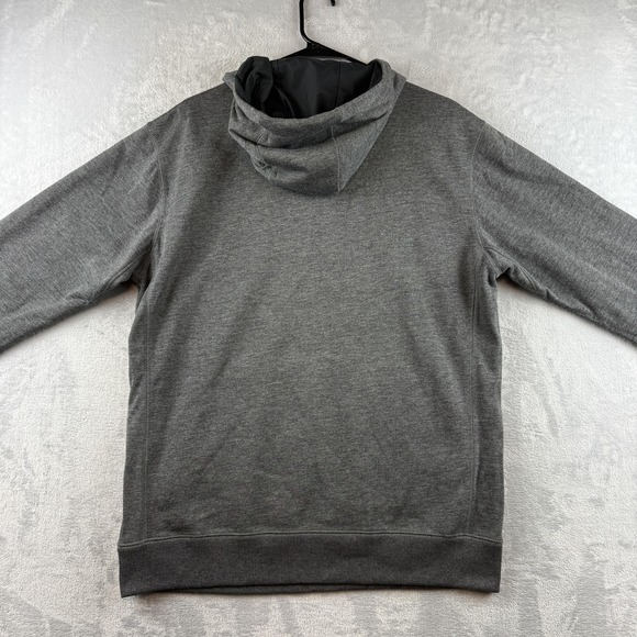 Burton Hoodie Mens Medium Gray Dryride Fleece Pullover Zipper Pocket Lined - Picture 10 of 14